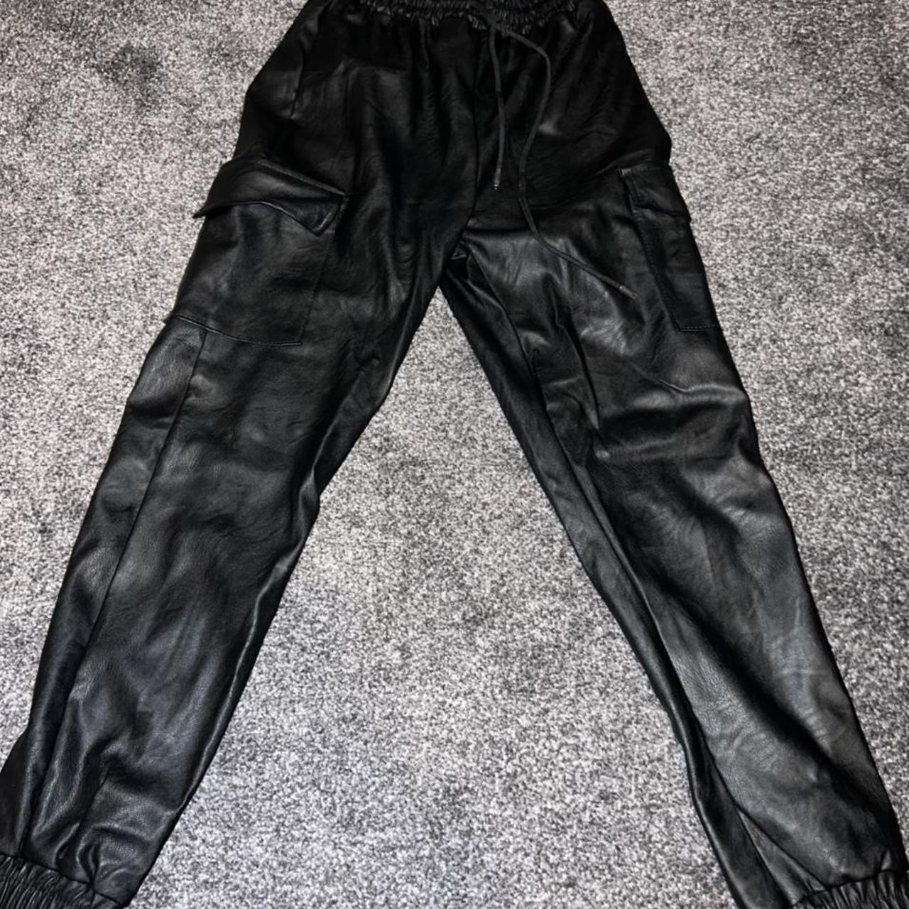 I saw it first leather joggers sale