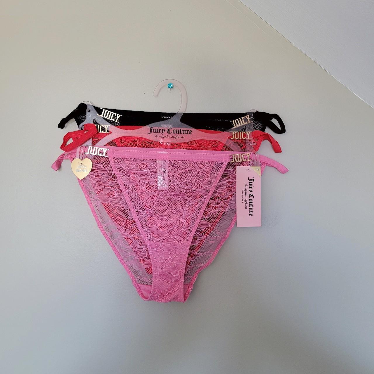 JUICY COUTURE INTIMATES Women's Large Panties Underwear 3-Pk Red