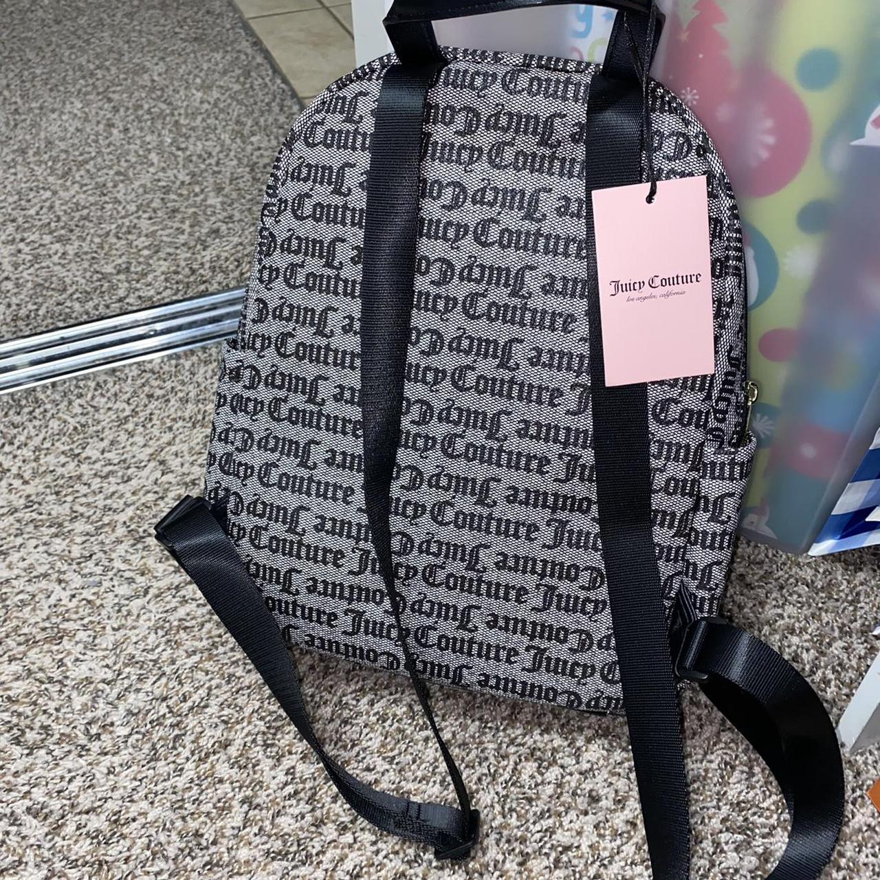 Juicy Couture Juicy Couture Black Monogram Mini Backpack