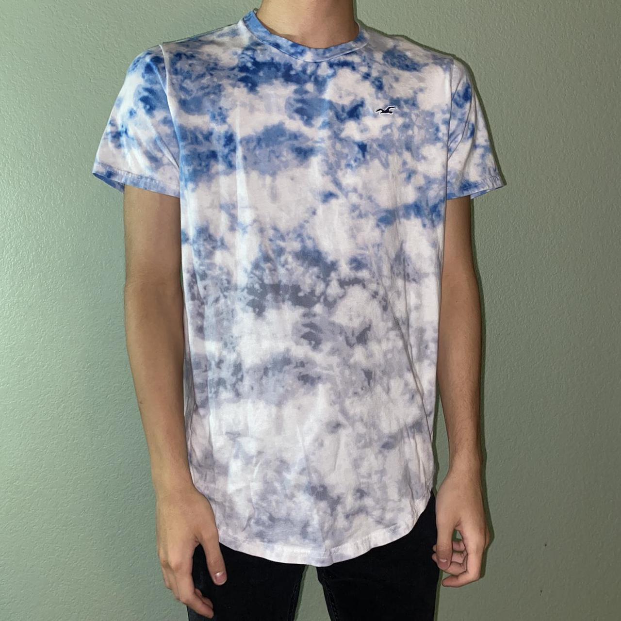 Hollister blue tie on sale dye shirt