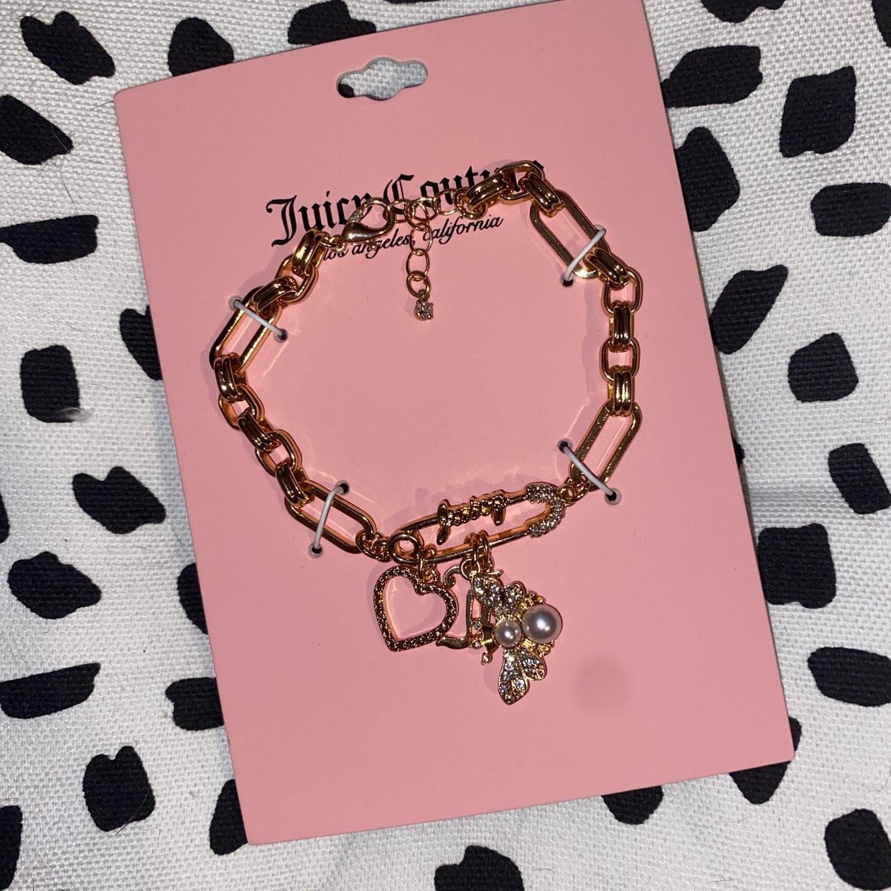 Juicy Couture paper clip charm bracelet Depop
