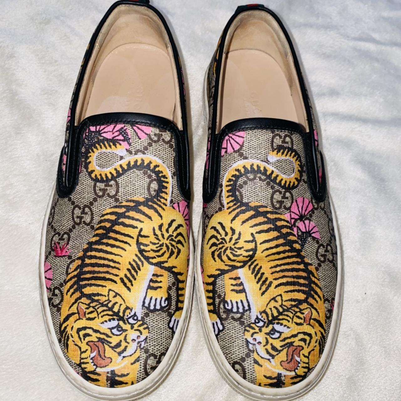 Gucci Bengal Tiger trainers 🖤👌🏽🙌🏼 Size 37.5 (insole is... - Depop