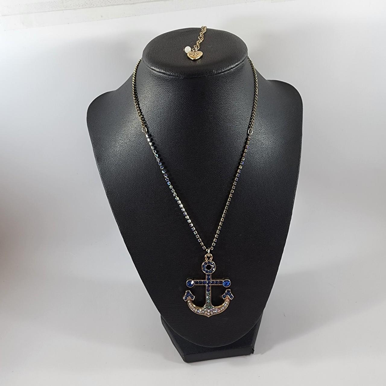 Betsey johnson on sale anchor necklace