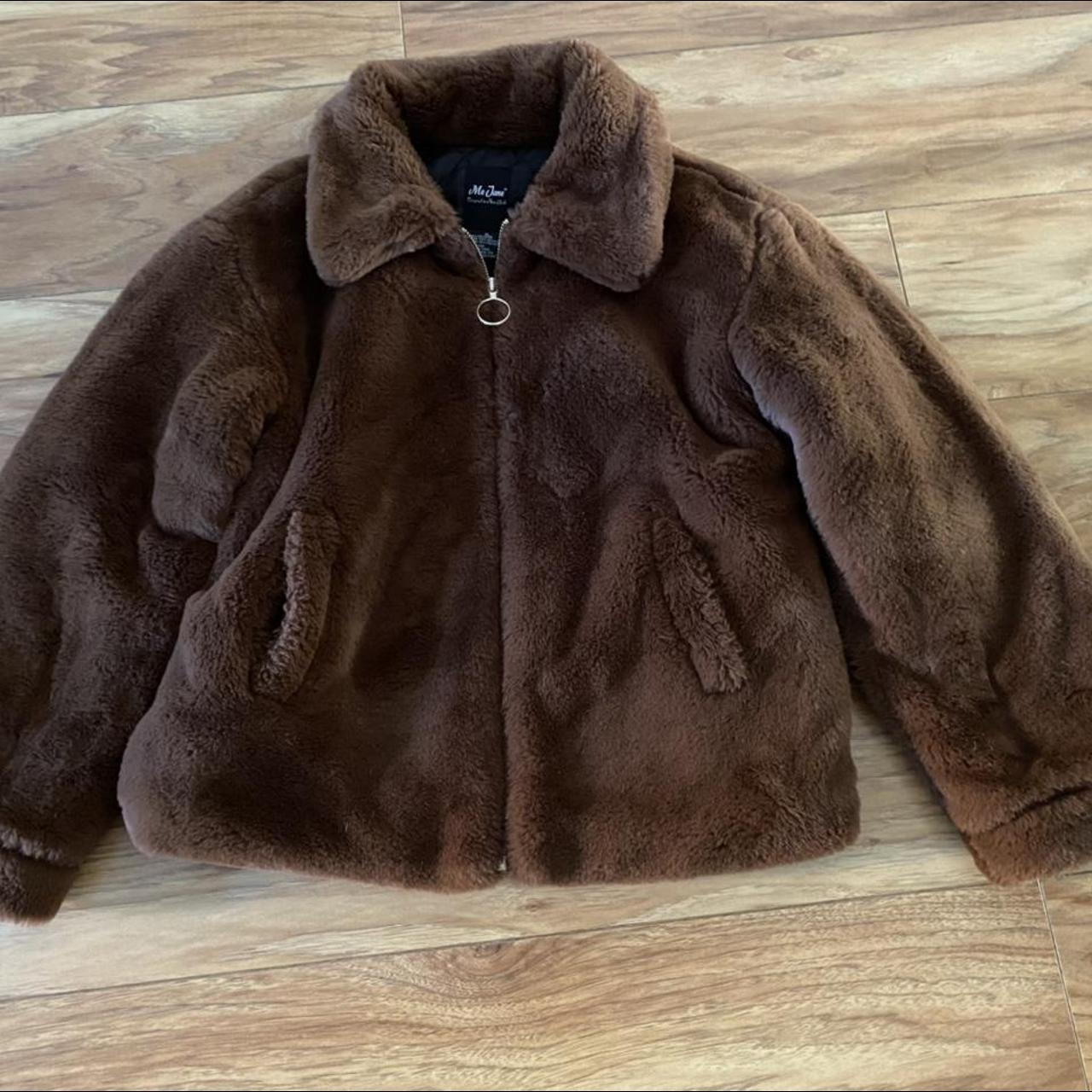 Women faux fur jacket - Depop