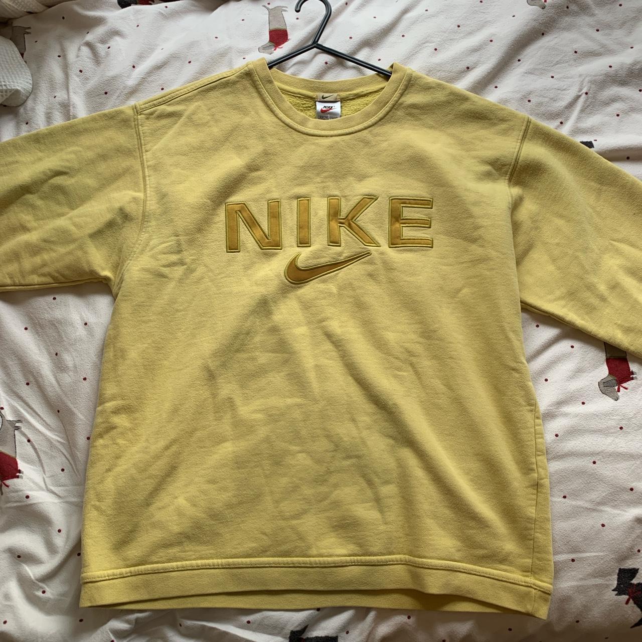 Nike Women's Yellow Sweatshirt | Depop