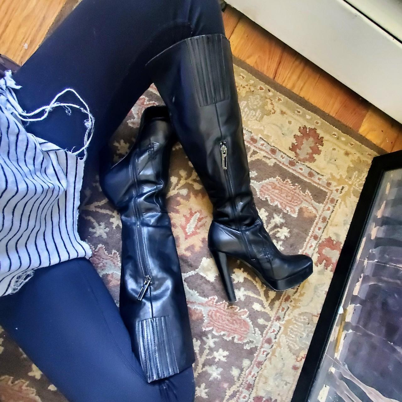 Calvin Klein Women's Black Boots | Depop