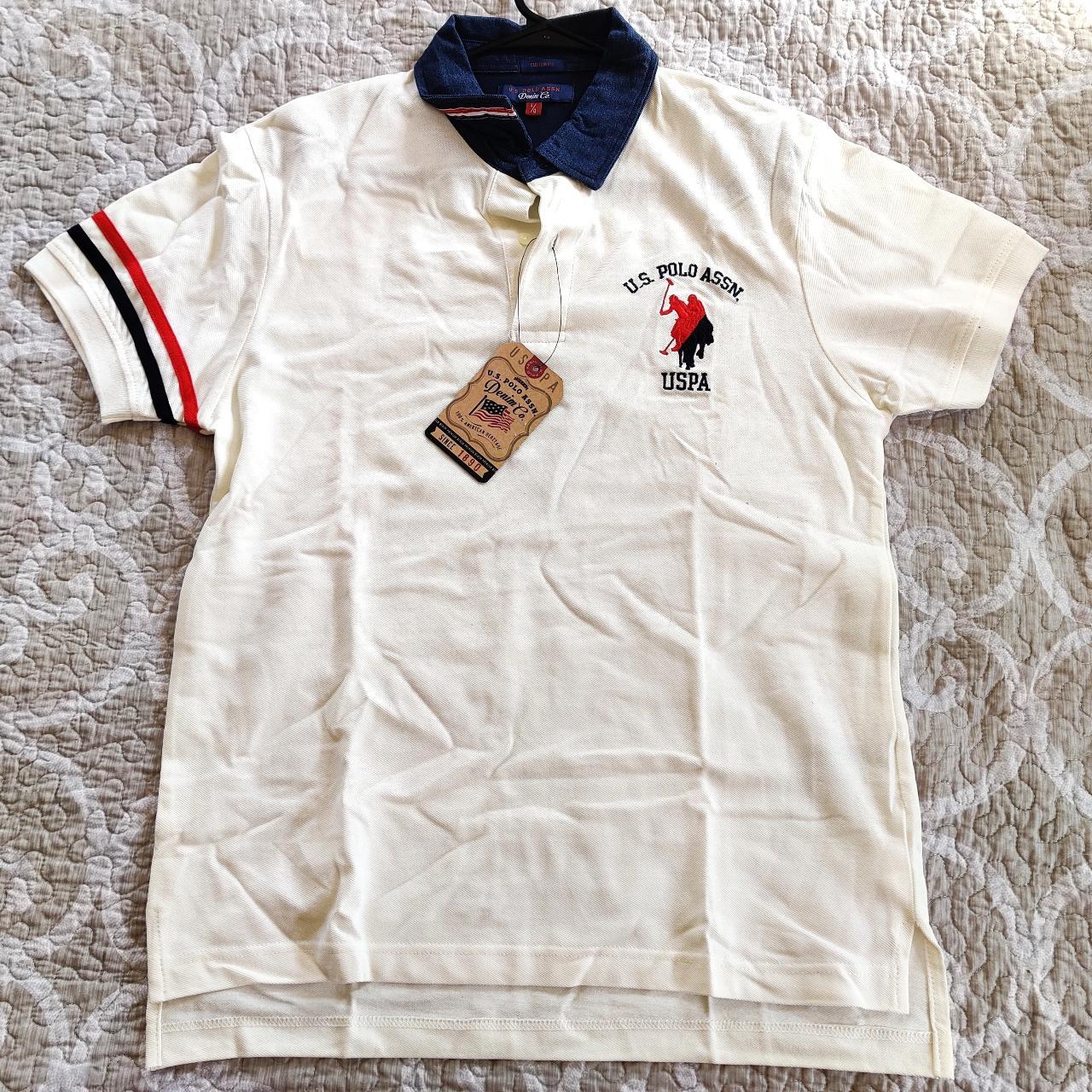 U.S. Polo Assn. Men's White and Blue Polo-shirts
