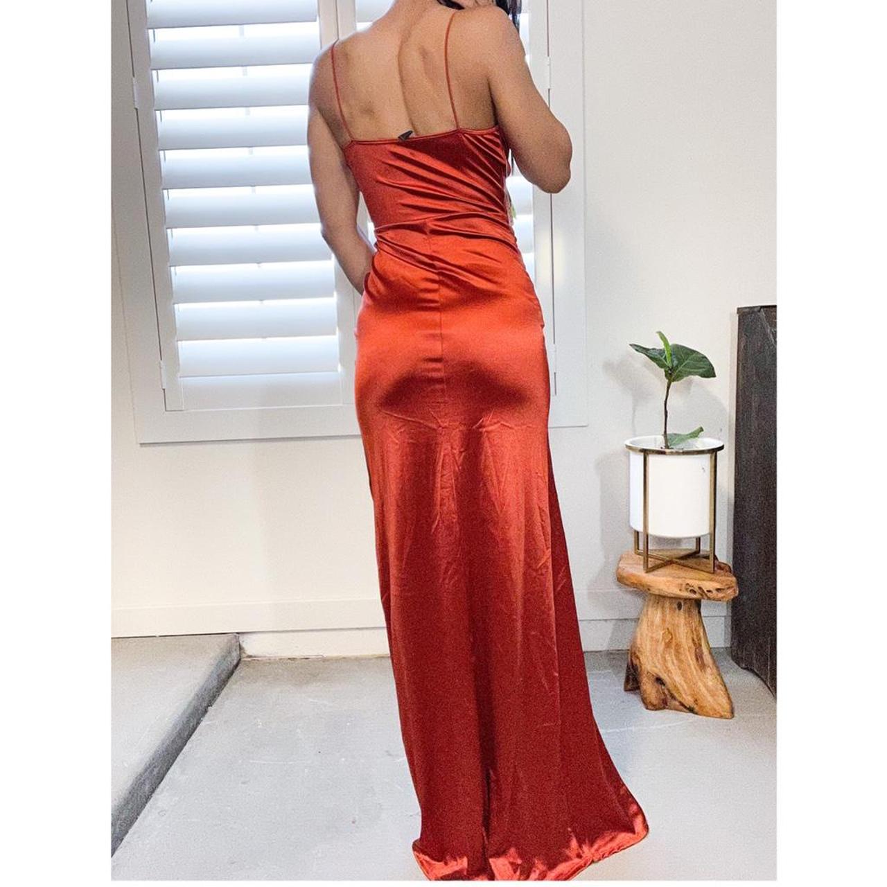 Windsor Women's Orange Dress Depop