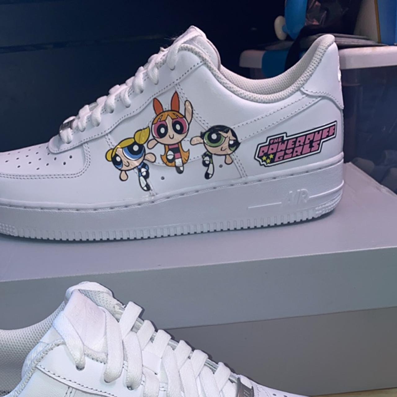 Custom powerpuff girls Air Force 1s Ready to ship.... - Depop