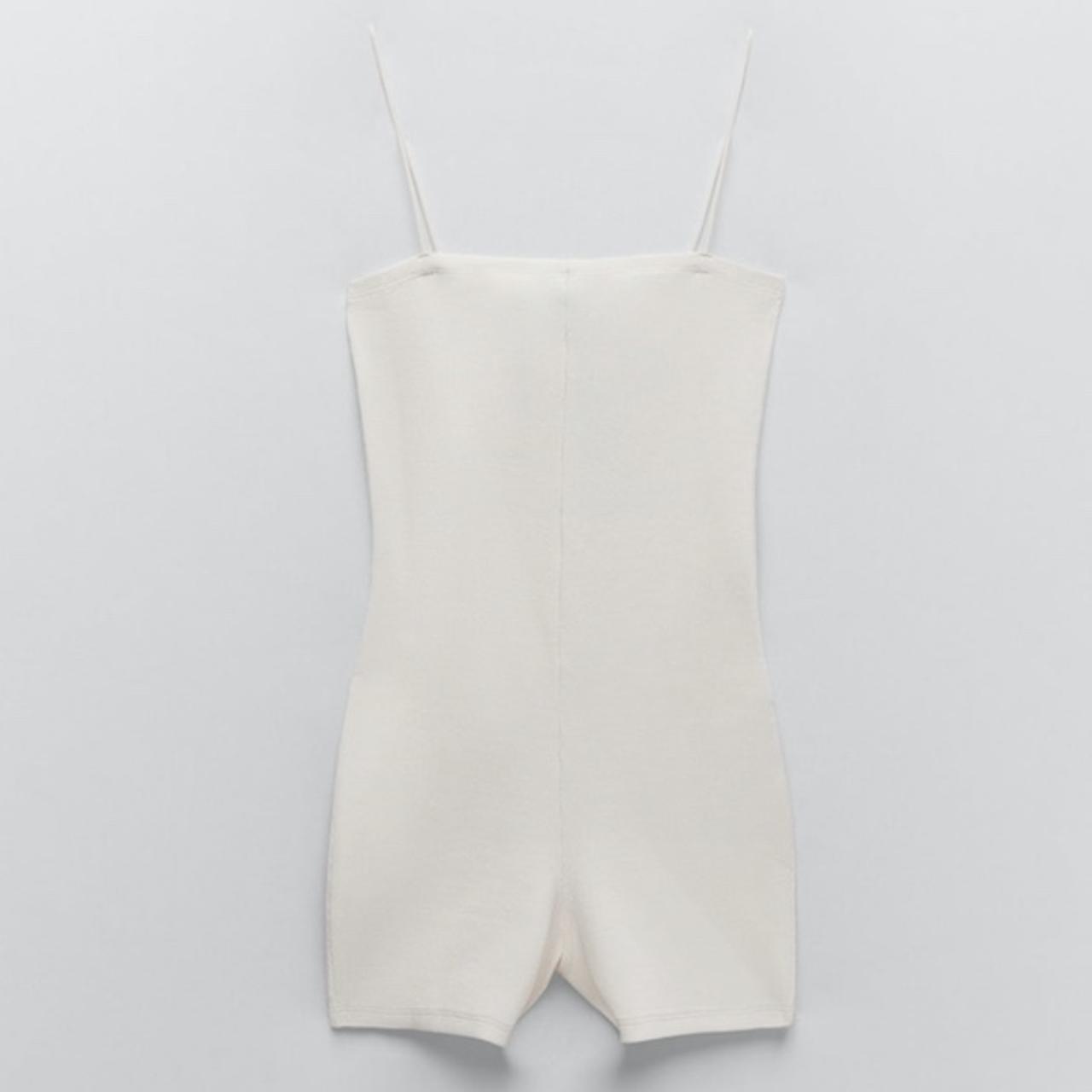 zara beige playsuit