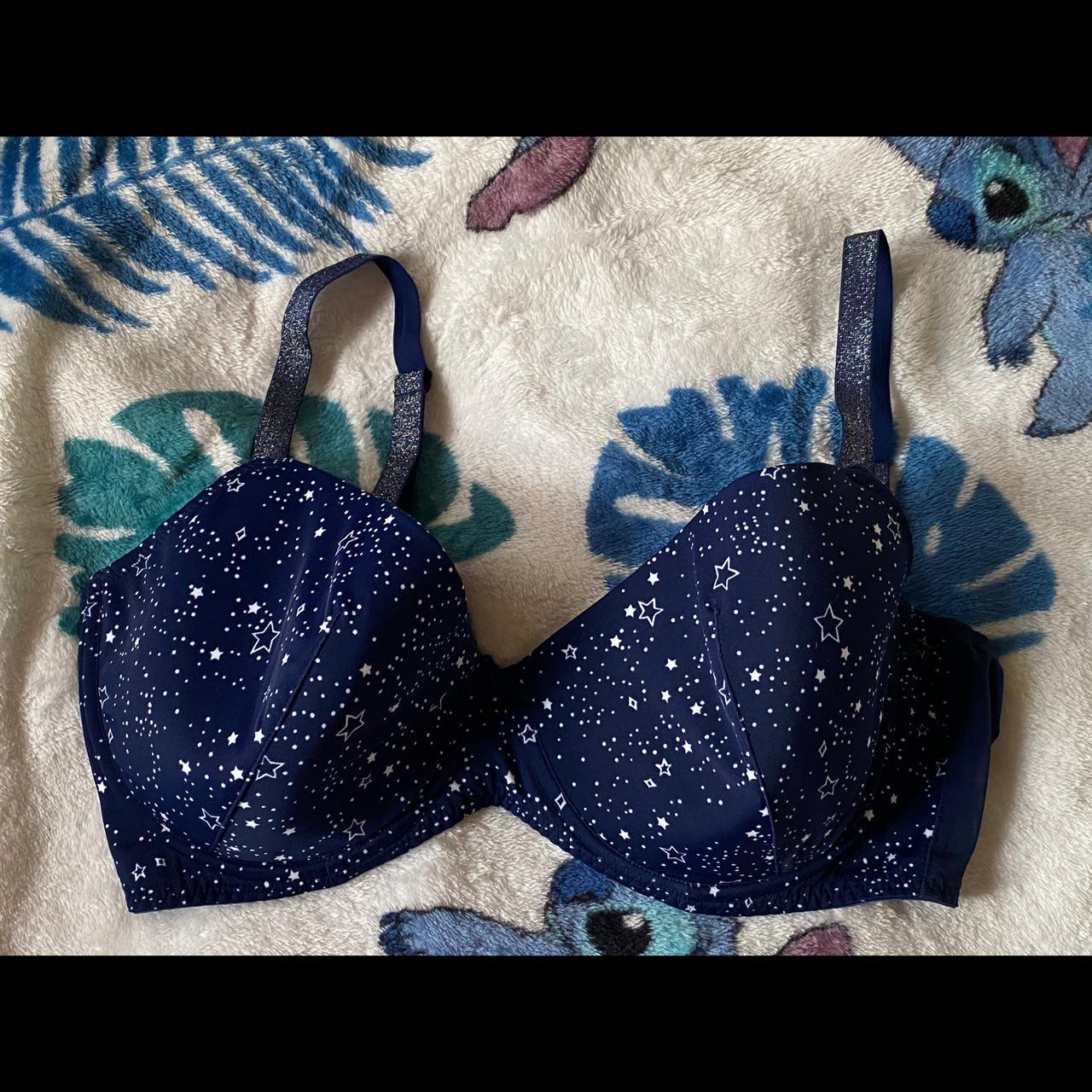 Stars and glitter bra 38DD BY GEORGE Used but good - Depop