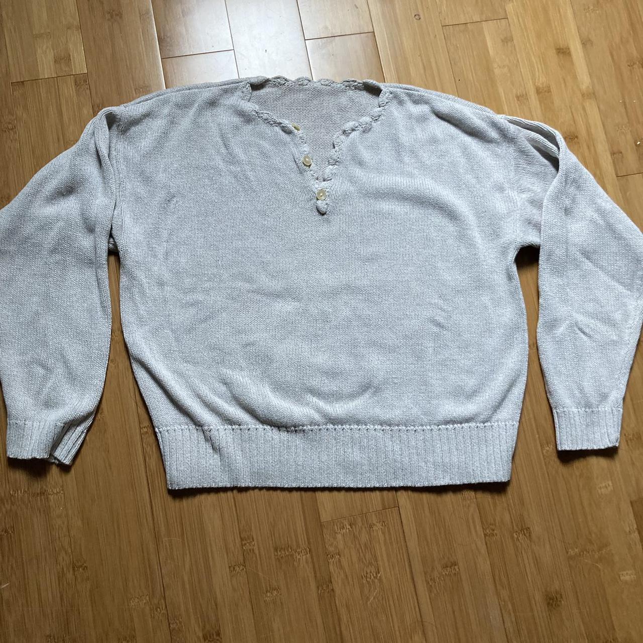 Product Image 1 - Beige sweatshirt with scalloped trim
