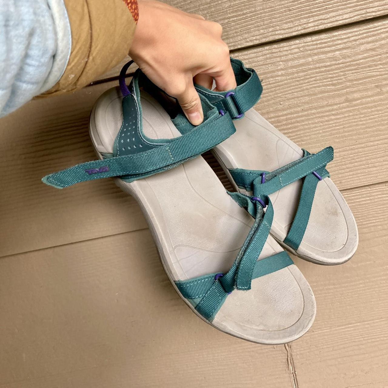 Teva Women's Blue and Green Sandals