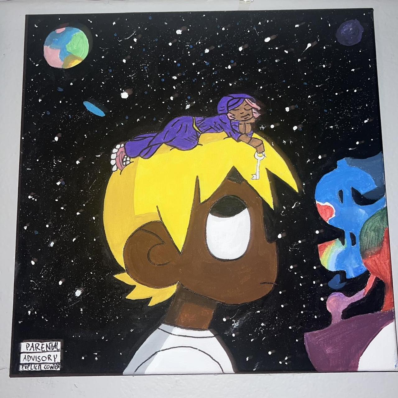 Lil Uzi Vert hand painted album cover 12x12 canvas... - Depop