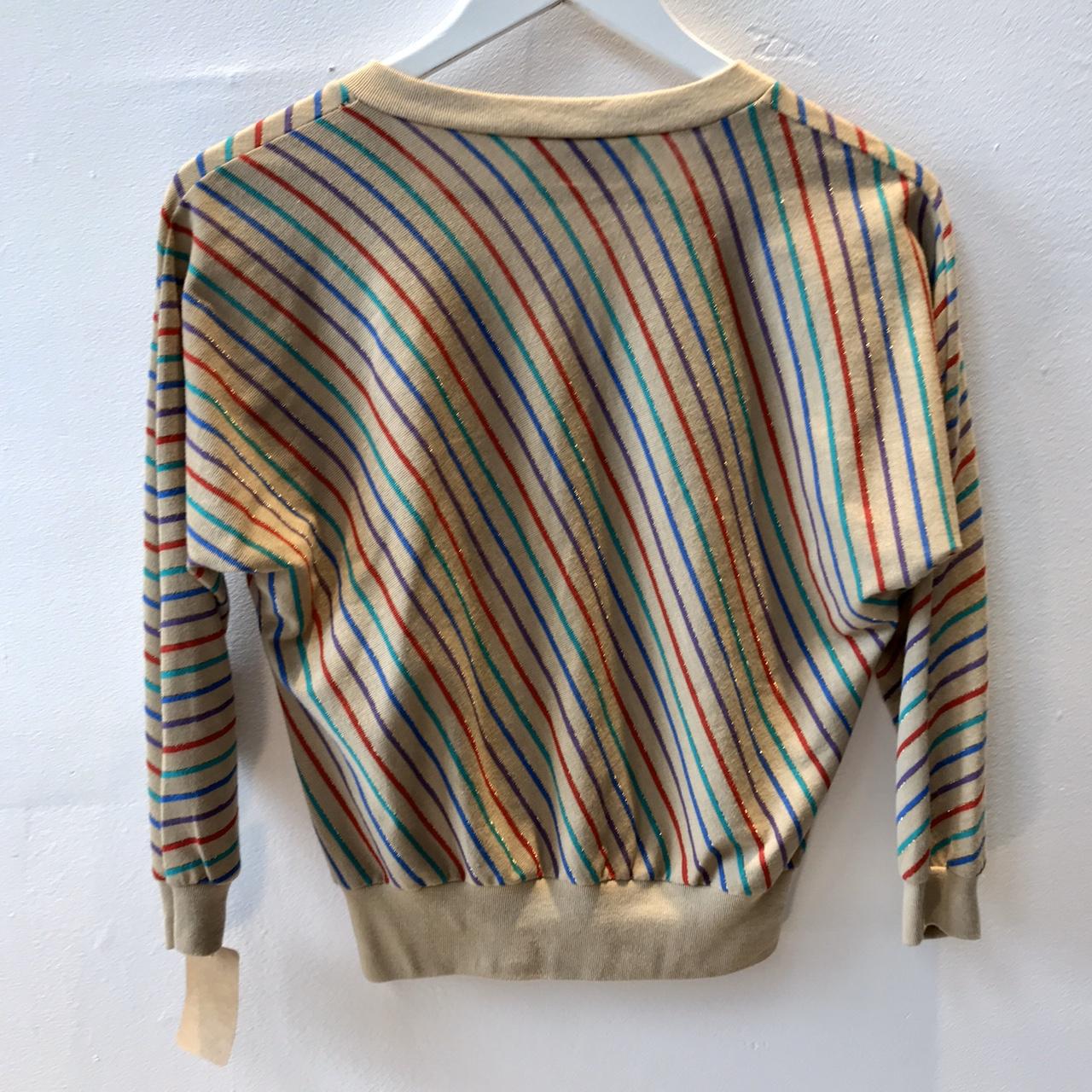 1980’s — Vintage glitter striped top 💫 Super 80’s... - Depop