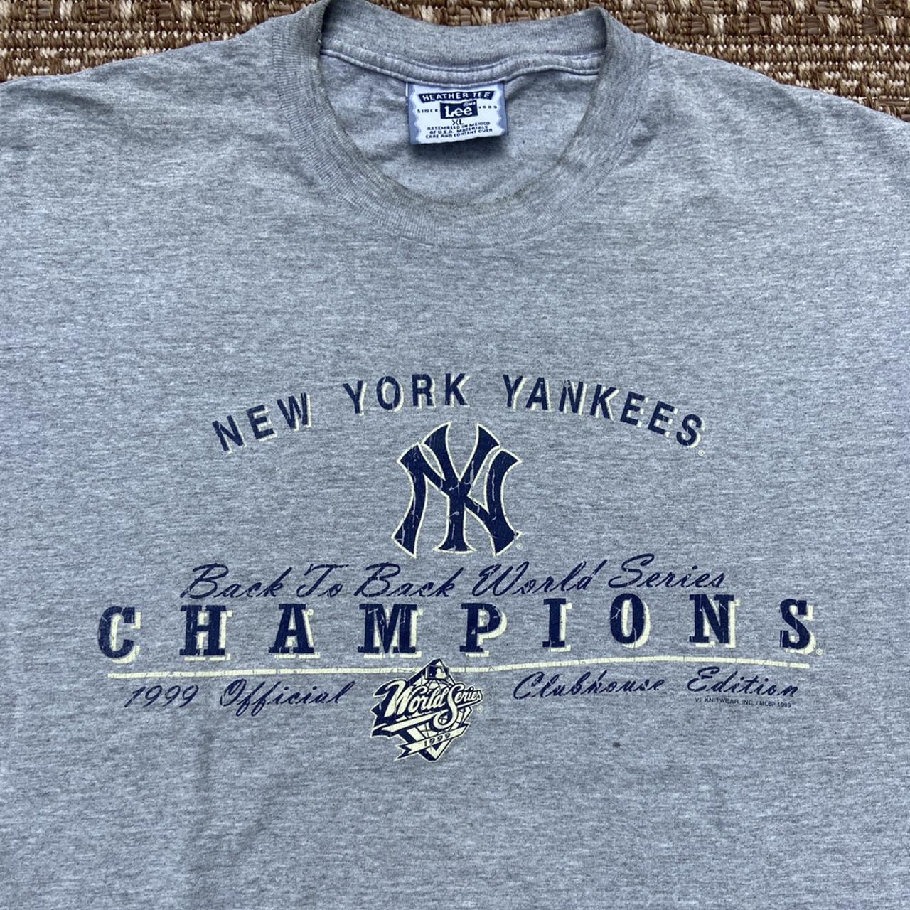 New York Yankees Shirt Women Large Gray PINK - Depop