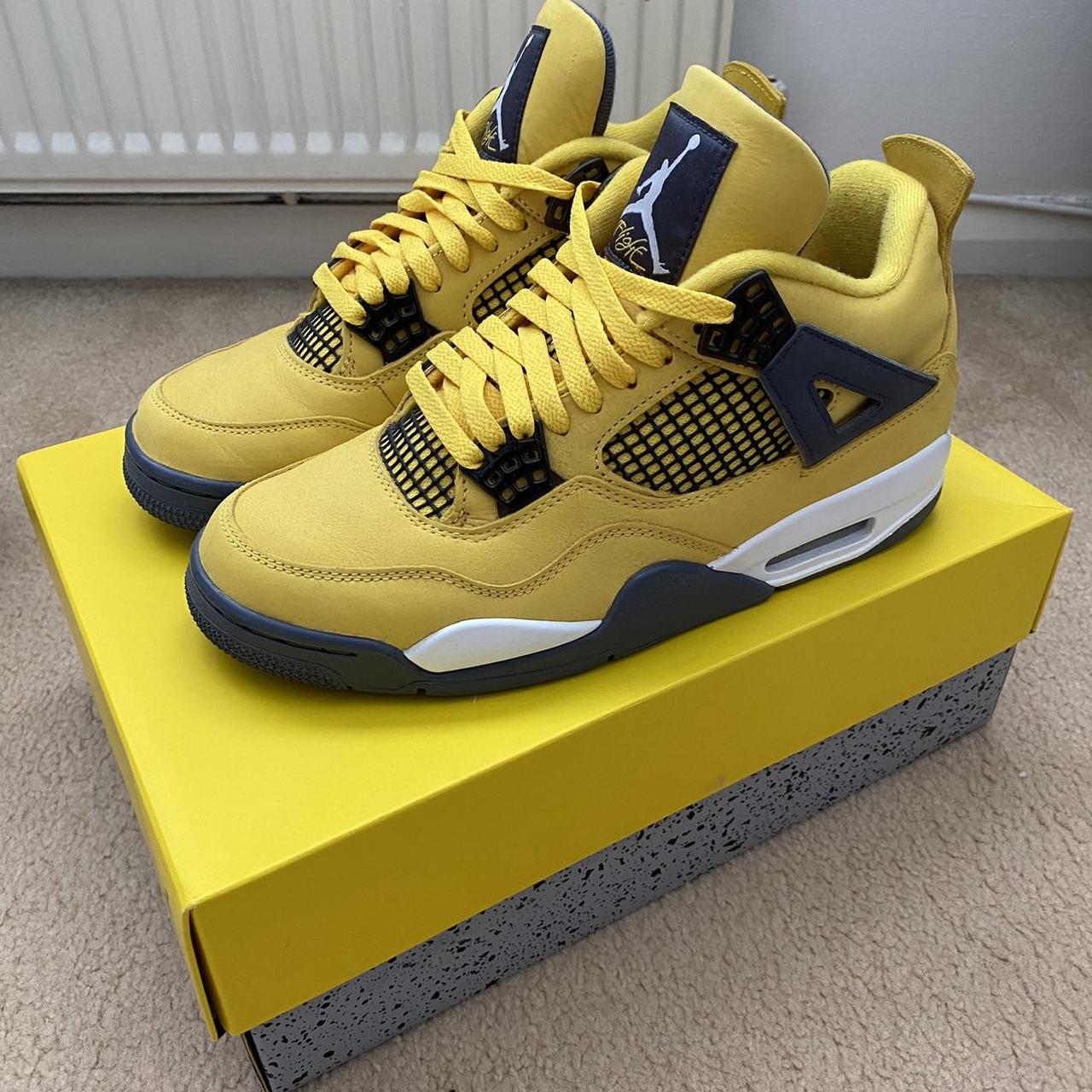 Air Jordan 4 Lightning, Worn Twice Still In - Depop