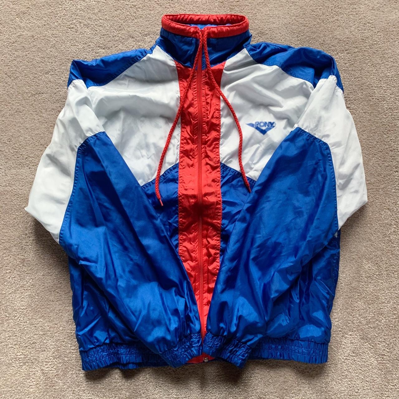 retro pony windbreaker, tag says XL, fits like a... - Depop