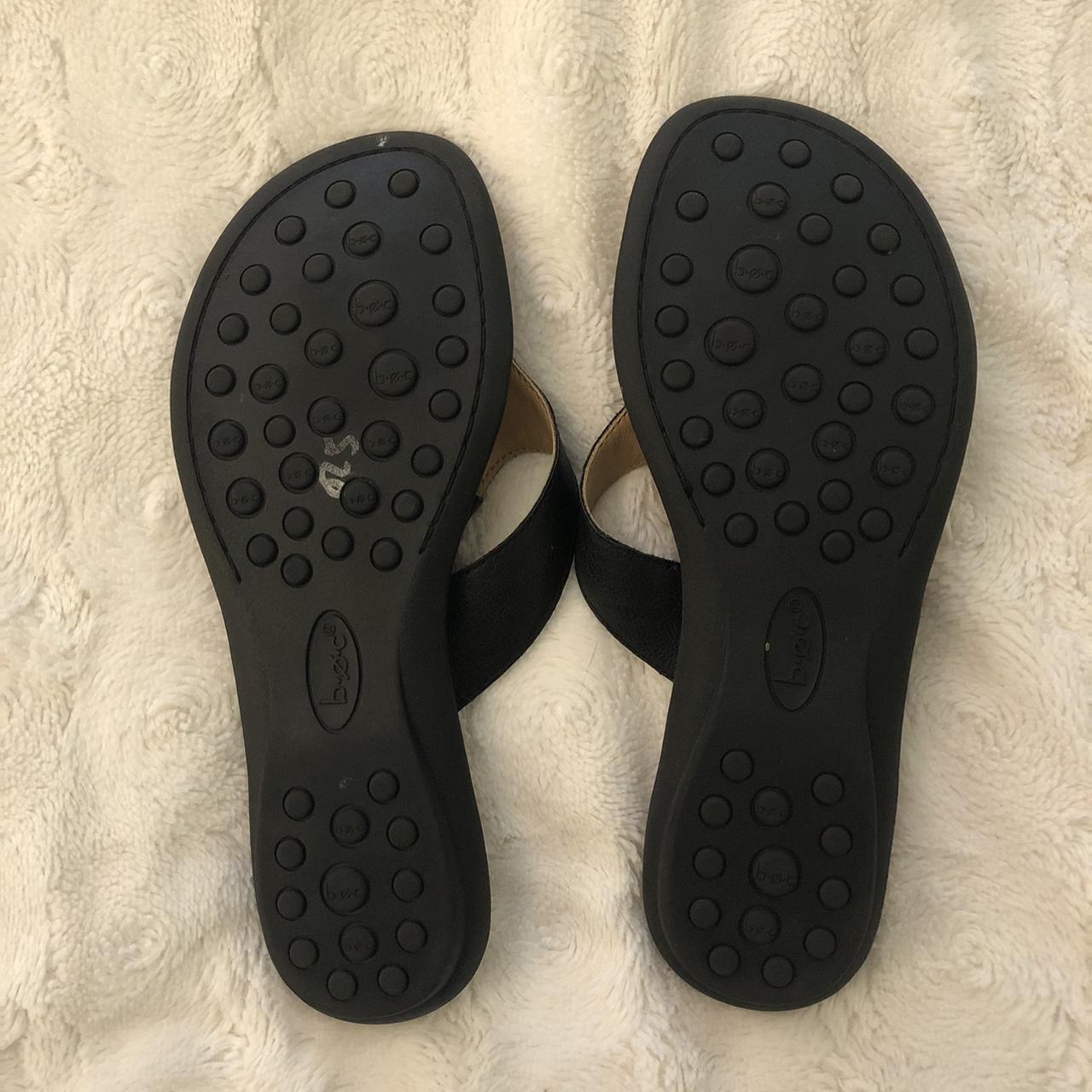 boc black flower sandals