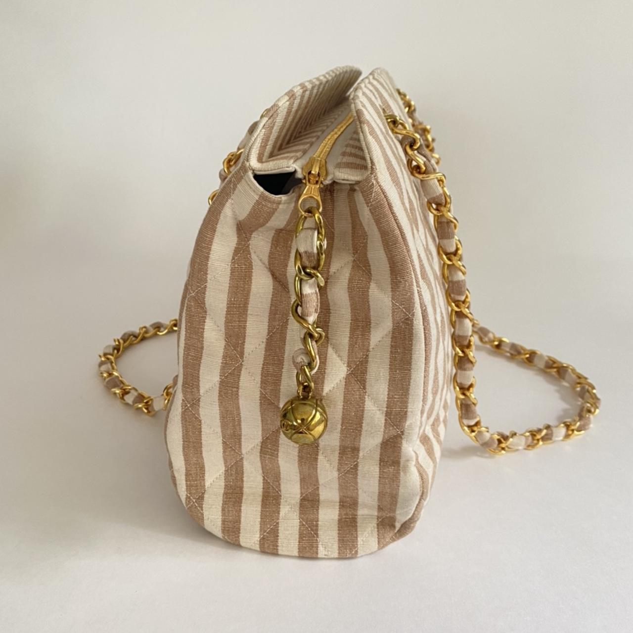 Chanel vintage striped tote bag., Circa