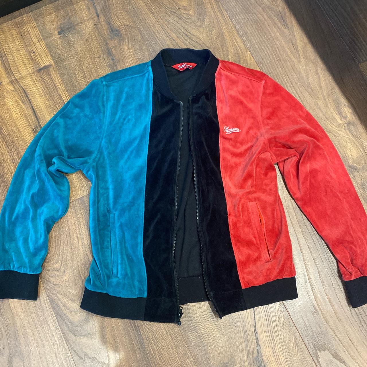 Supreme velour zip up jacket black sale