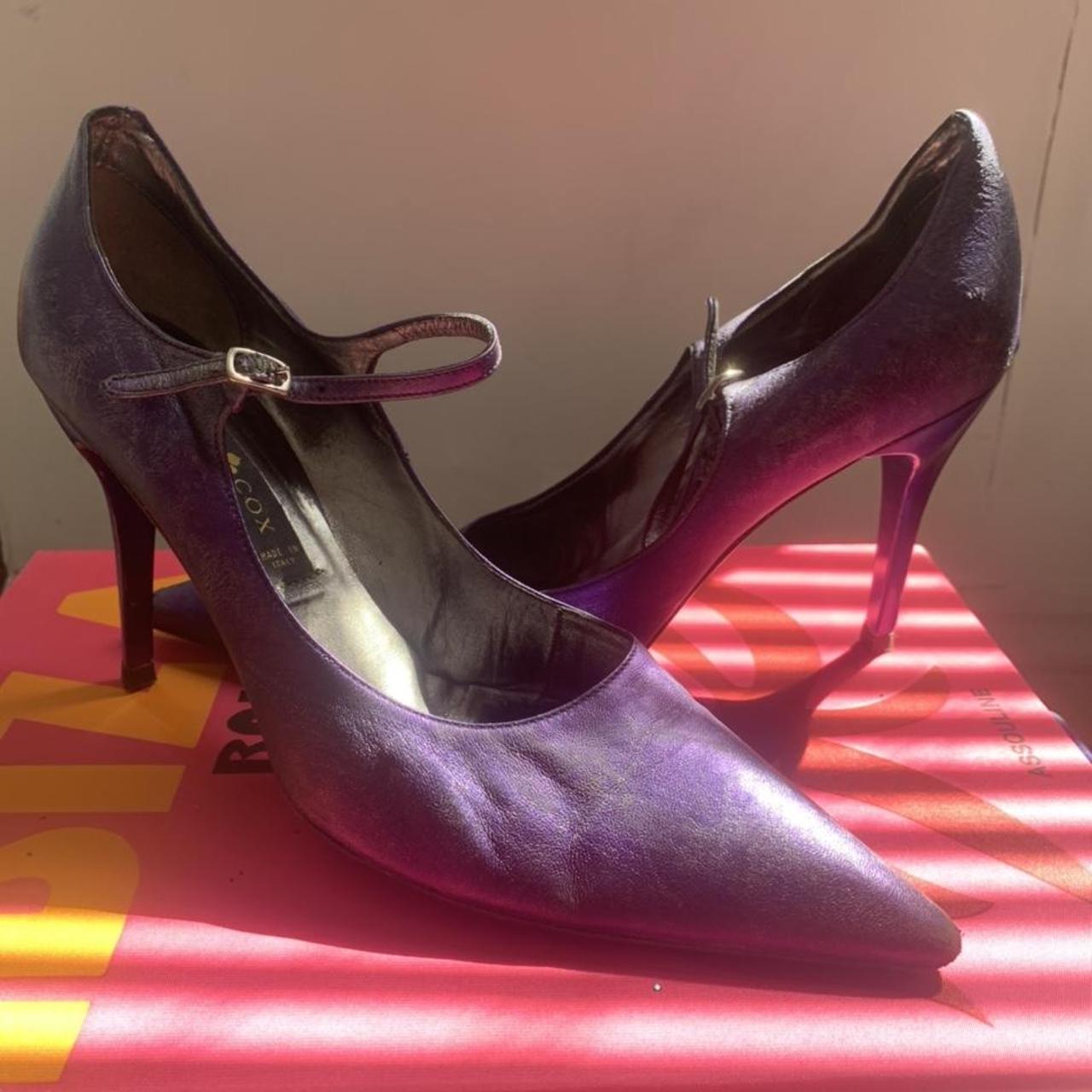 Patrick Cox purple buckle stilettos slight... Depop