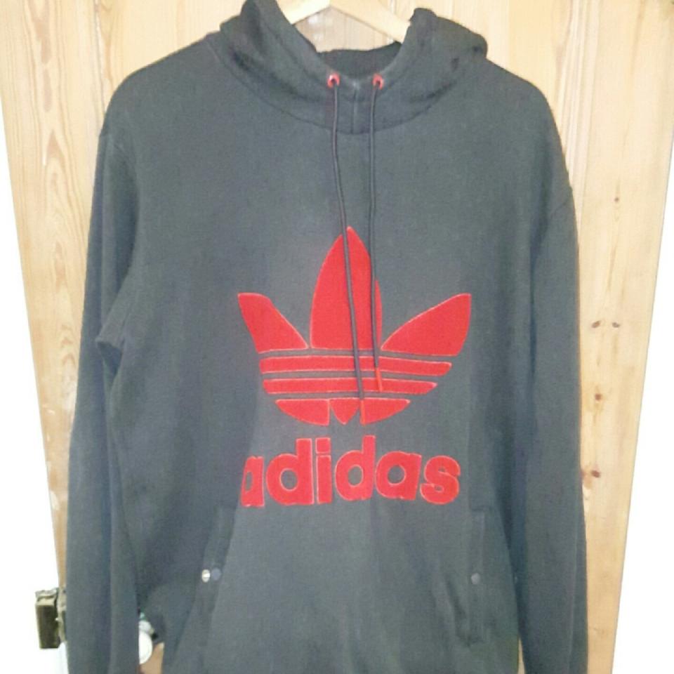 adidas grey and red hoodie