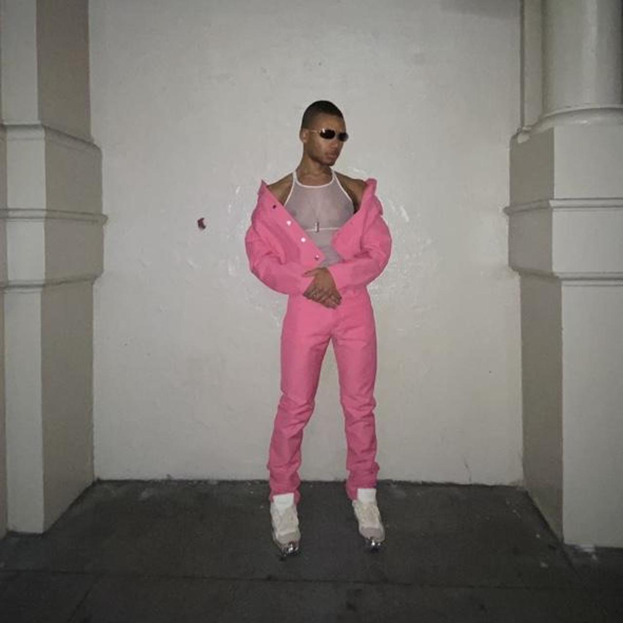 NEED GONE Pink Helmut Lang Denim Set. Originally. Depop