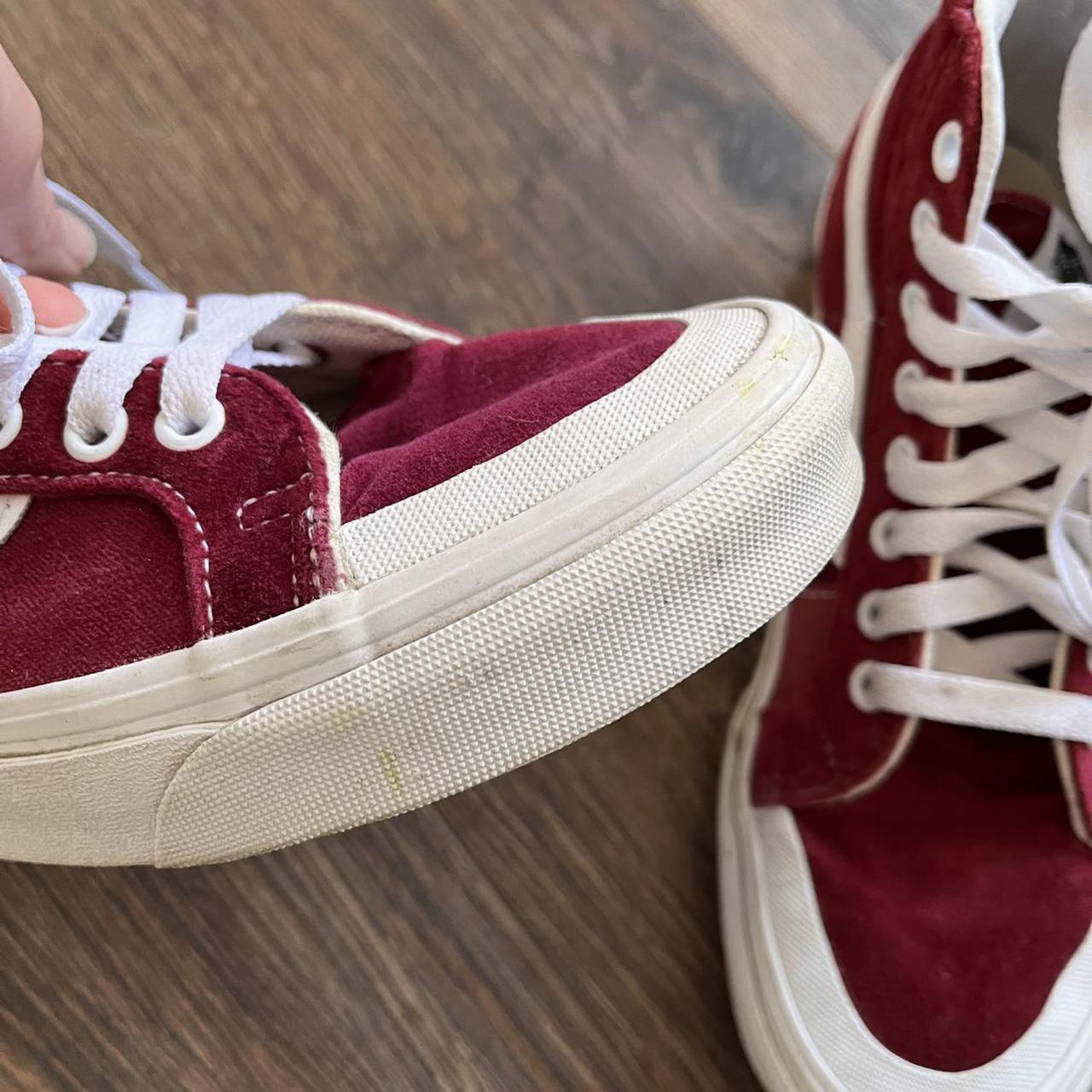 burgundy velvet high top vans