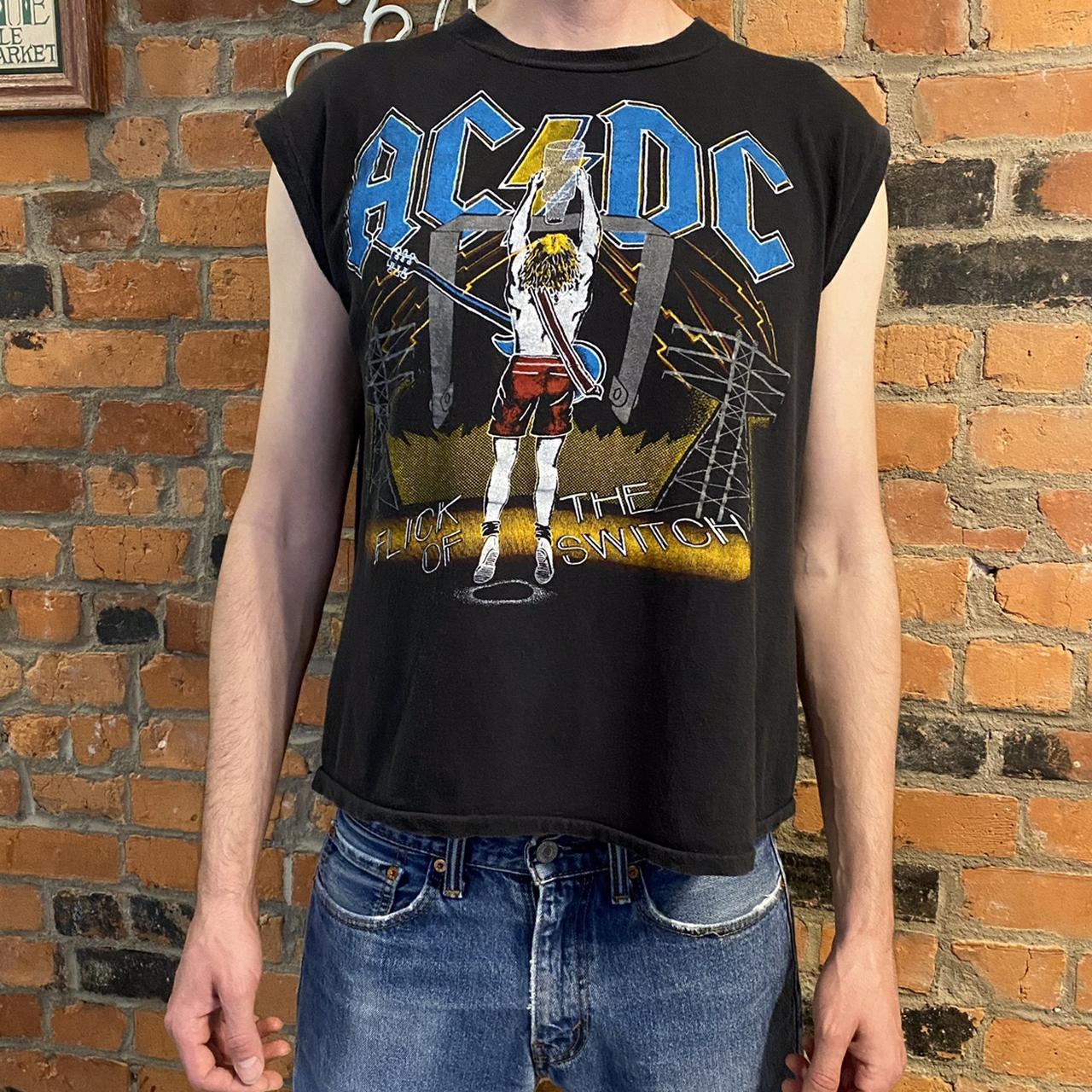 AC/DC Vintage 80s Thrashed Concert Tour... - Depop