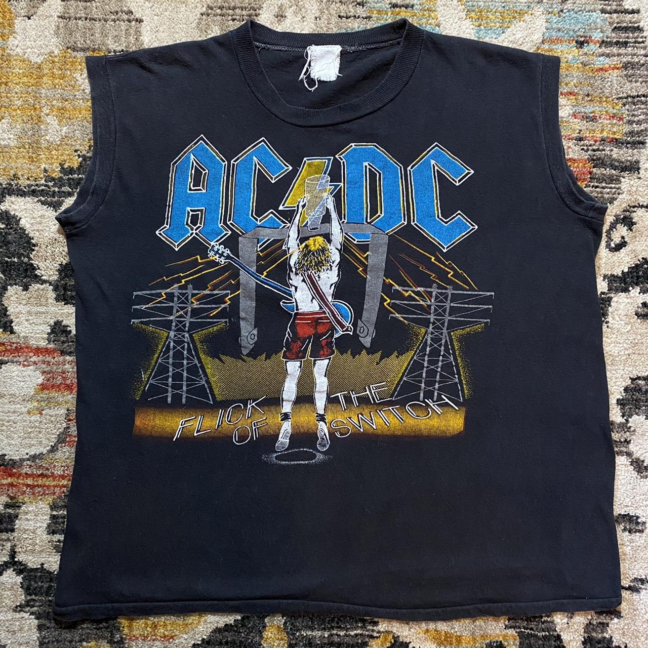 AC/DC Vintage 80s Thrashed Concert Tour... - Depop