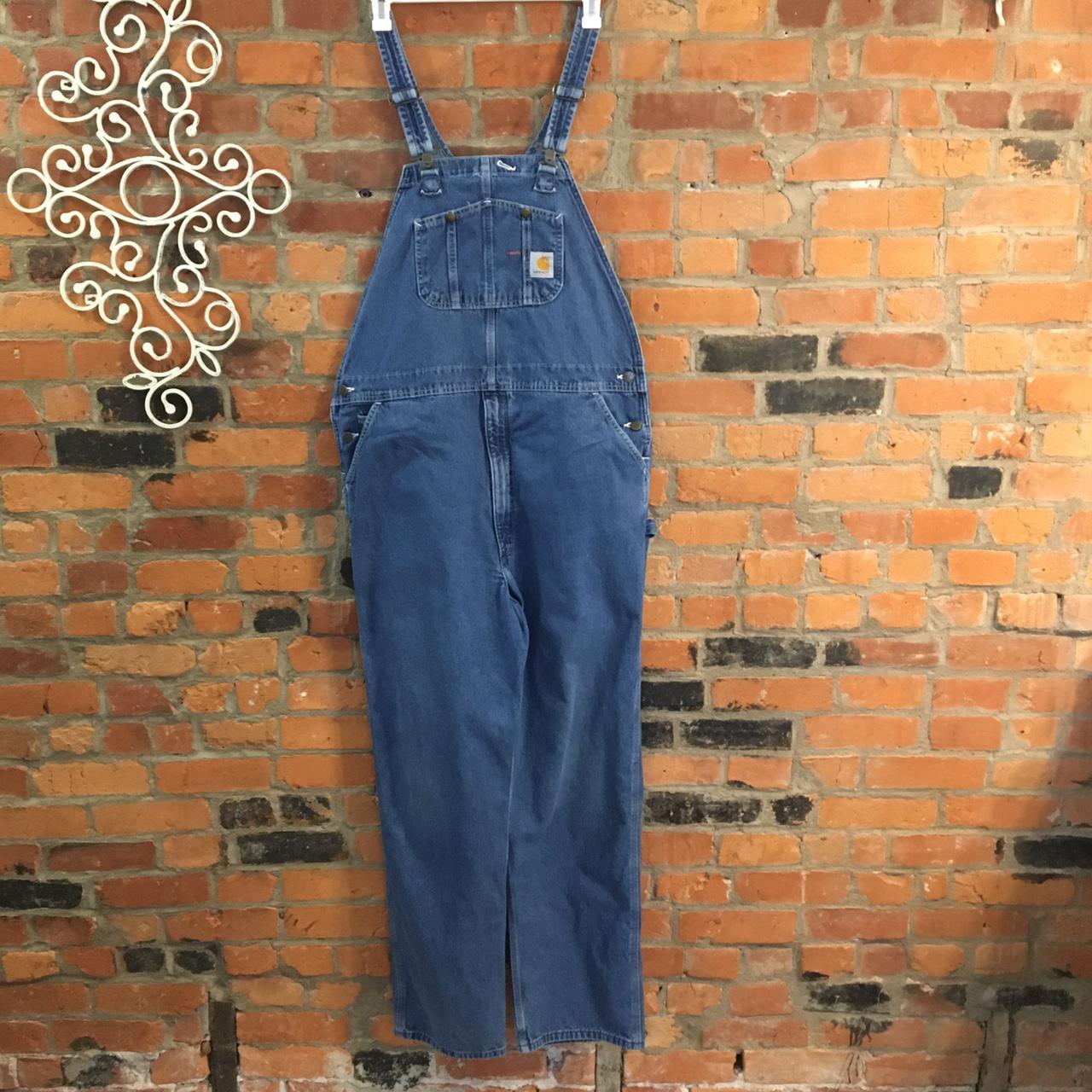 Carhartt denim sale bib overall unlined