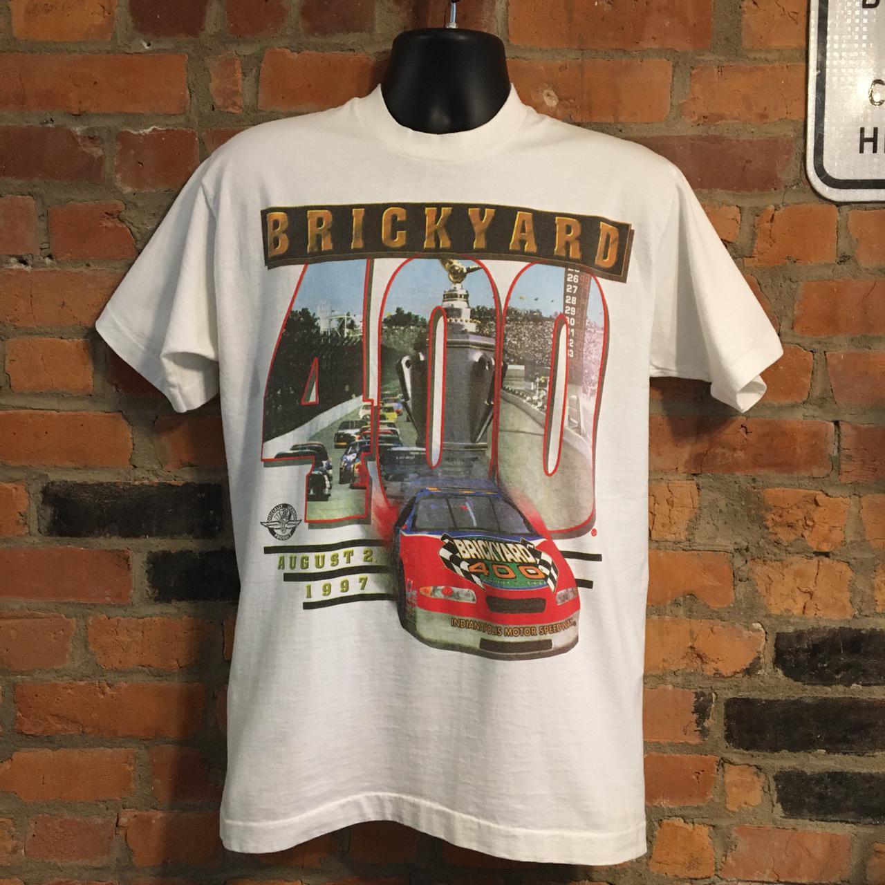 NASCAR Brickyard 400 Vintage 90s Tshirt August 2 Depop