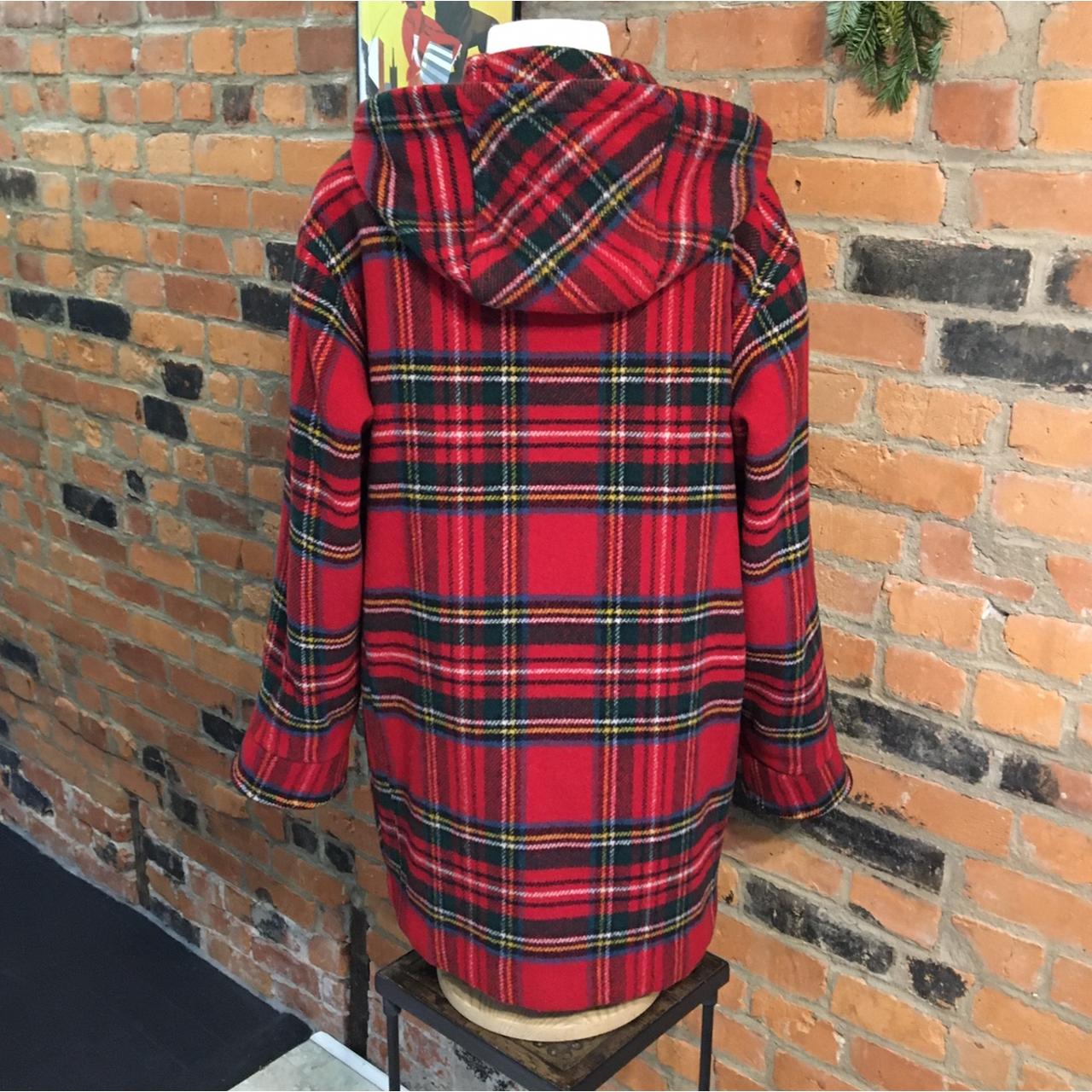 Eddie Bauer Women's Red and Green Coat Depop