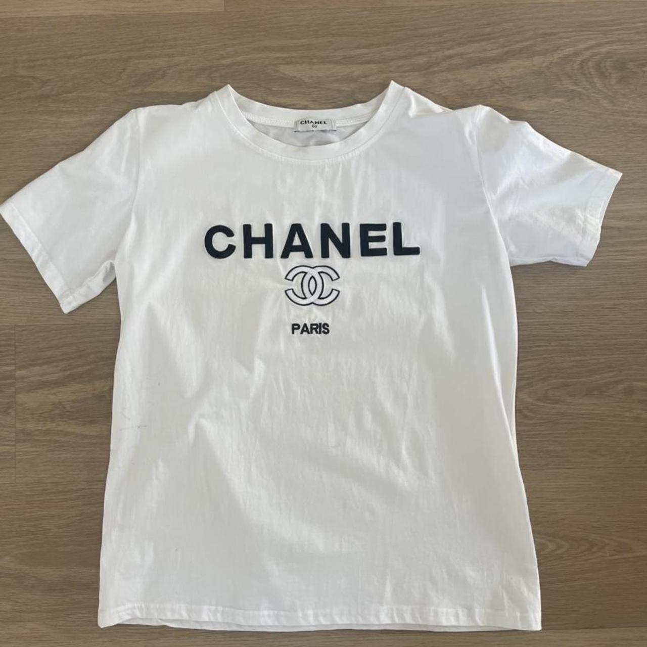 Chanel Women's White T-shirt | Depop