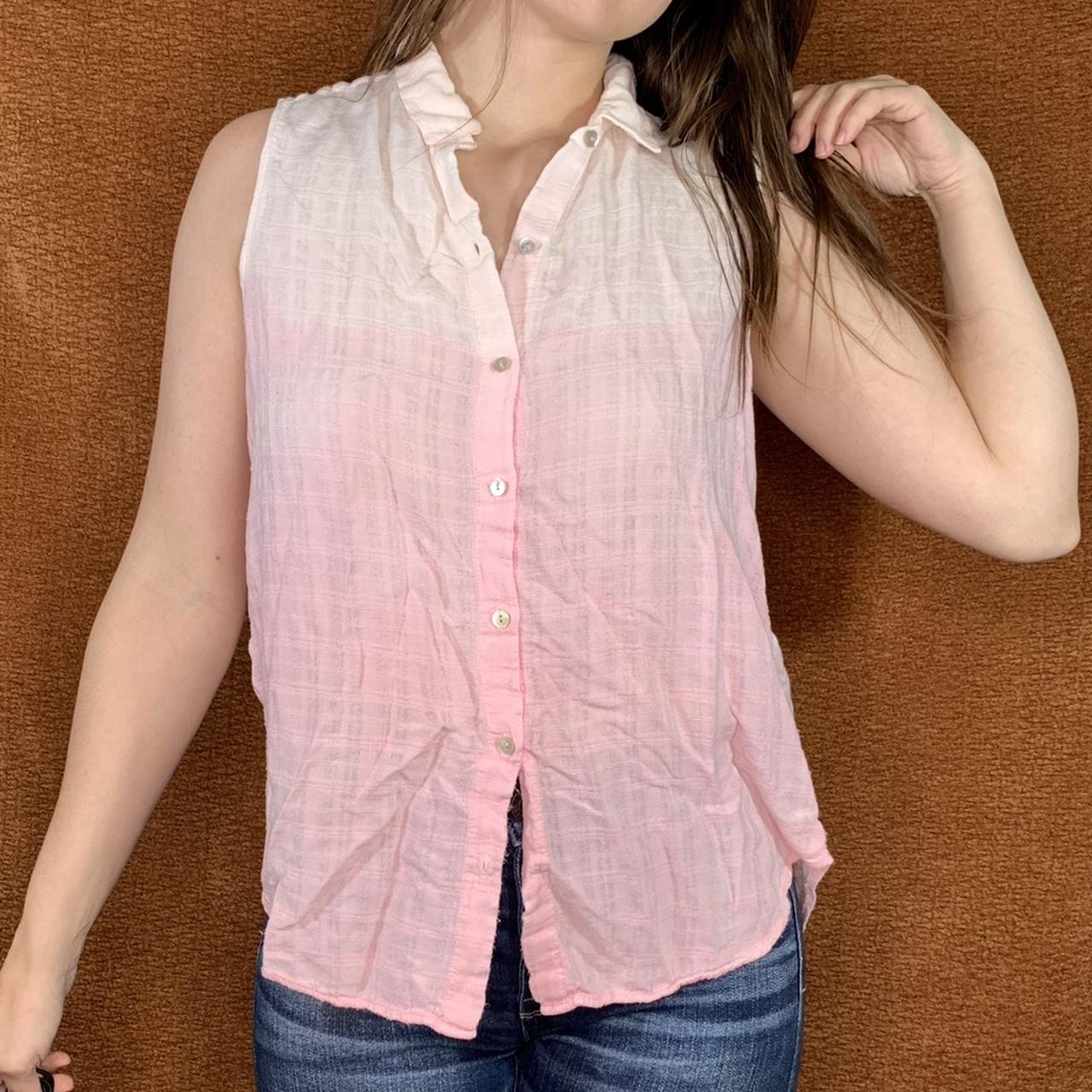Product Image 2 - Pink bleach-dyed sleeveless shirt, size