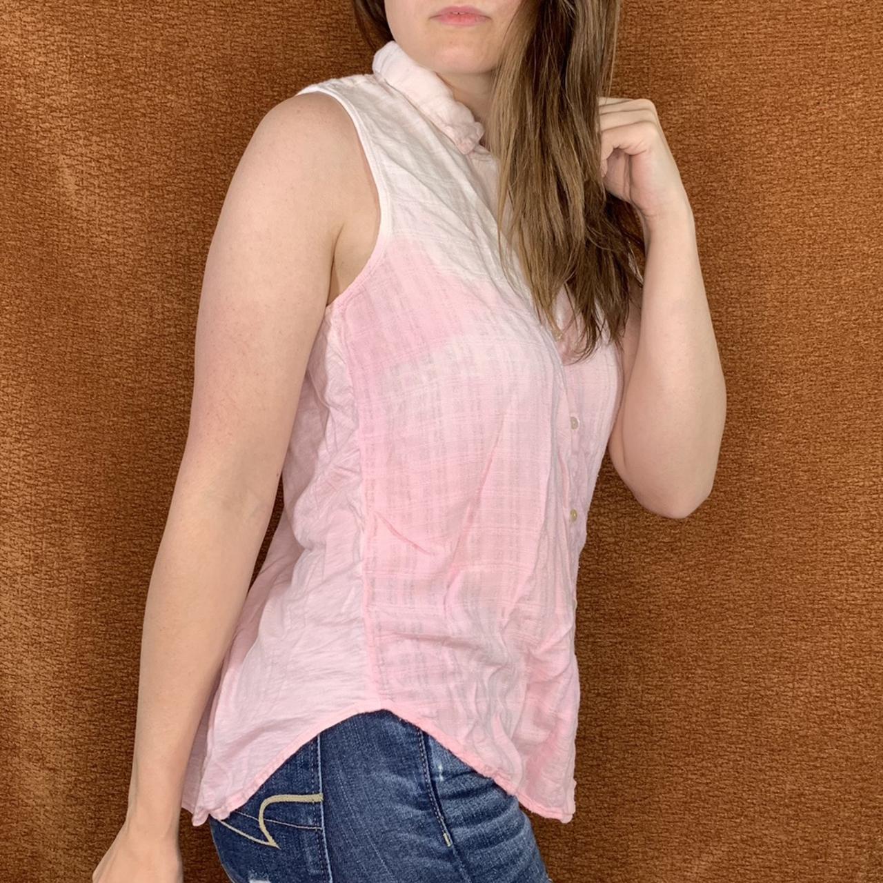 Product Image 4 - Pink bleach-dyed sleeveless shirt, size