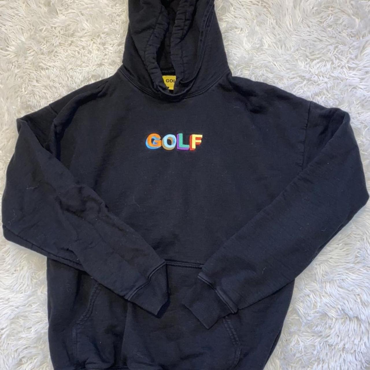 AUTHENTIC GOLF WANG BLACK HOODIE, embroidered letters