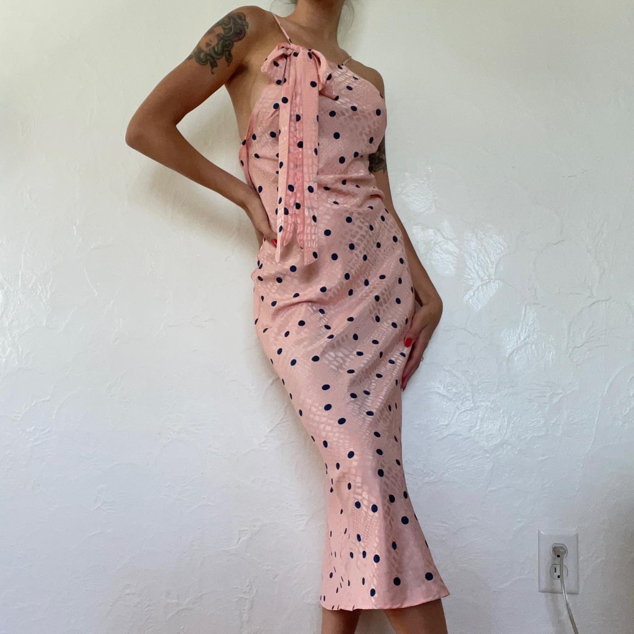 Topshop pink polka dot on sale dress