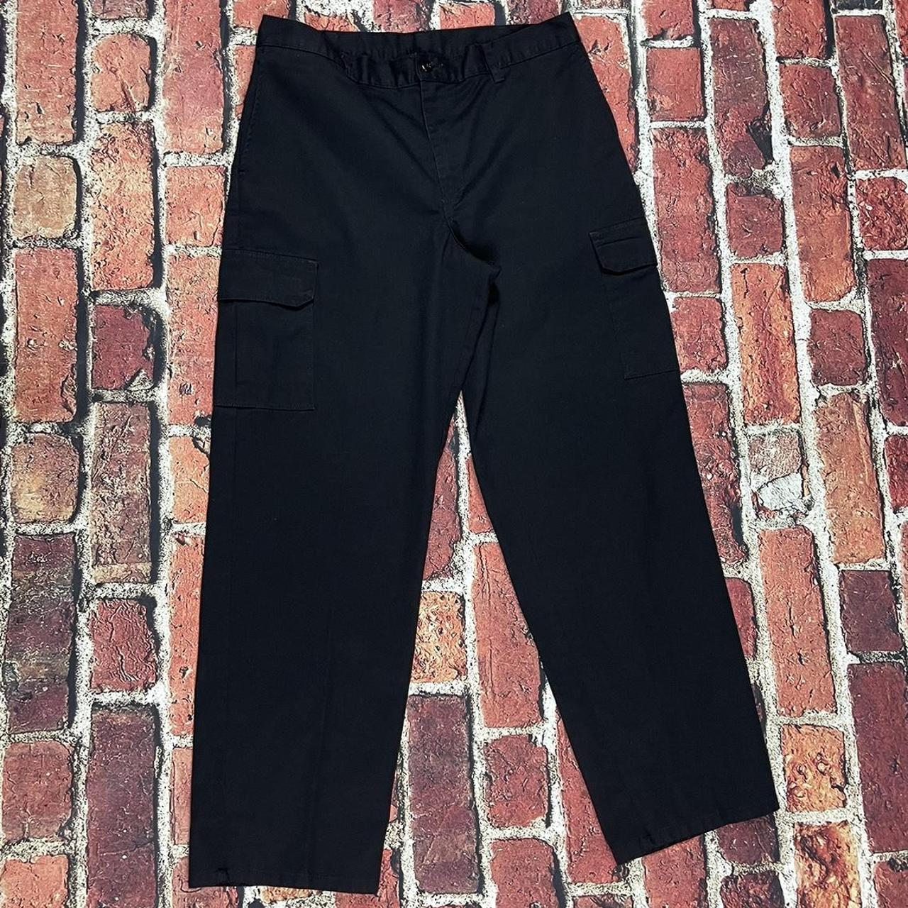 Dickies Black Cargo Work Pants Solid black colored... Depop