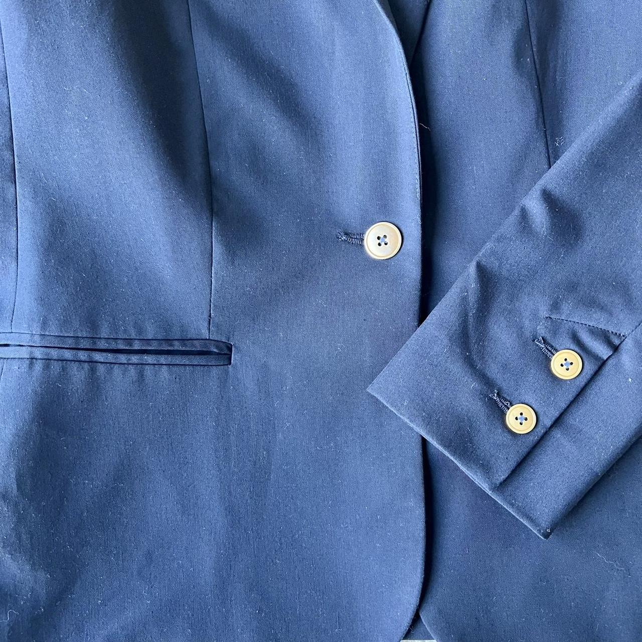 ZARA NAVY BLUE BLAZER size s Polyester,... Depop