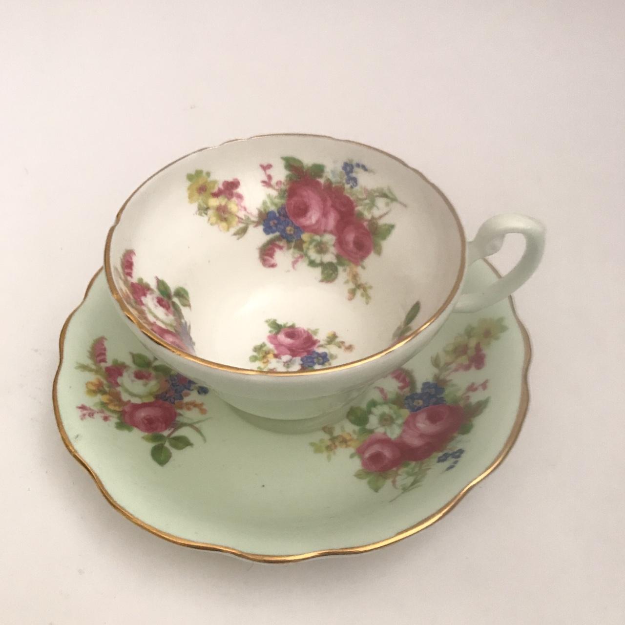 British Foley Floral Tea Cup And Saucer The Outside Depop