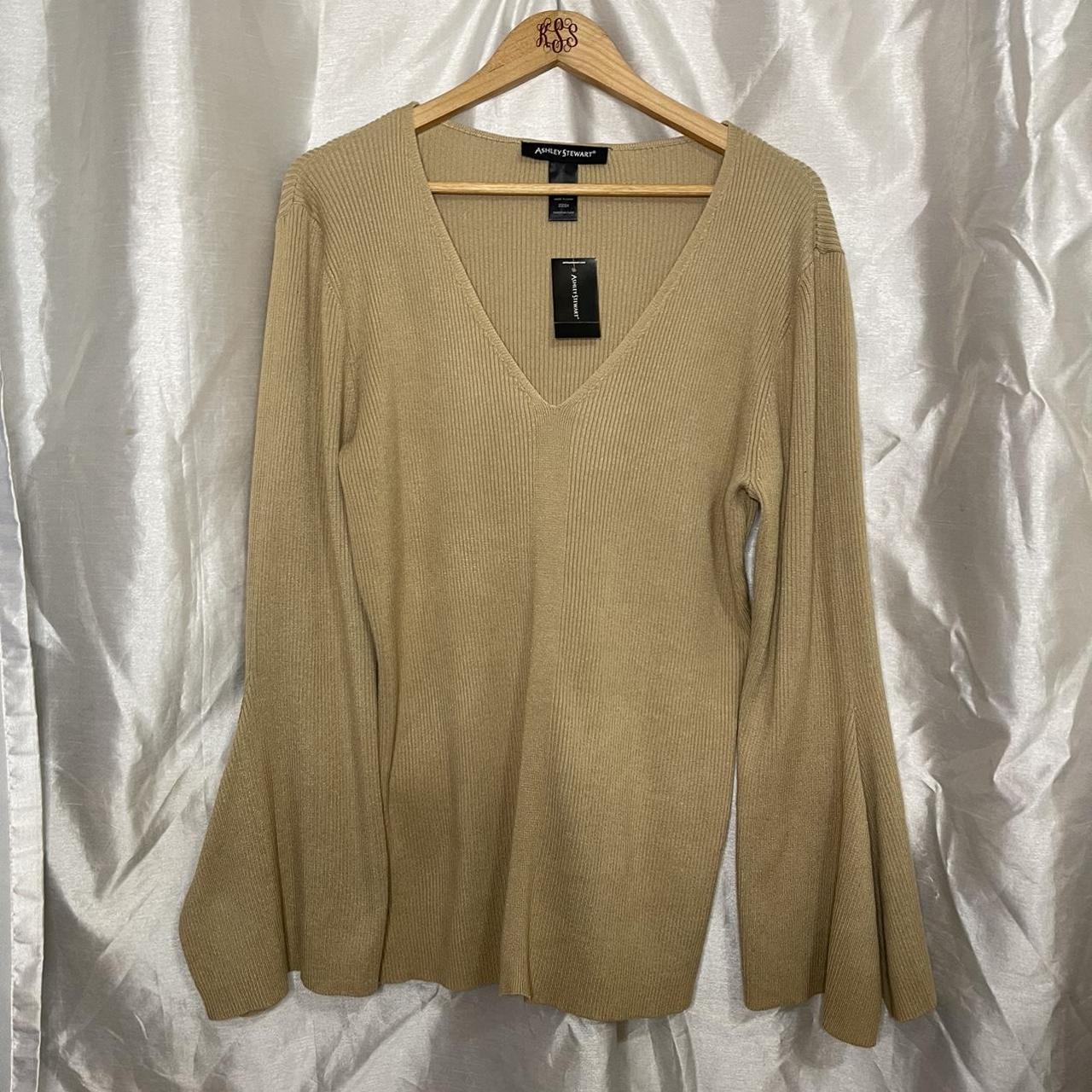 Plus Size NWT Ashley Stewart Brown Tan Long Bell... - Depop