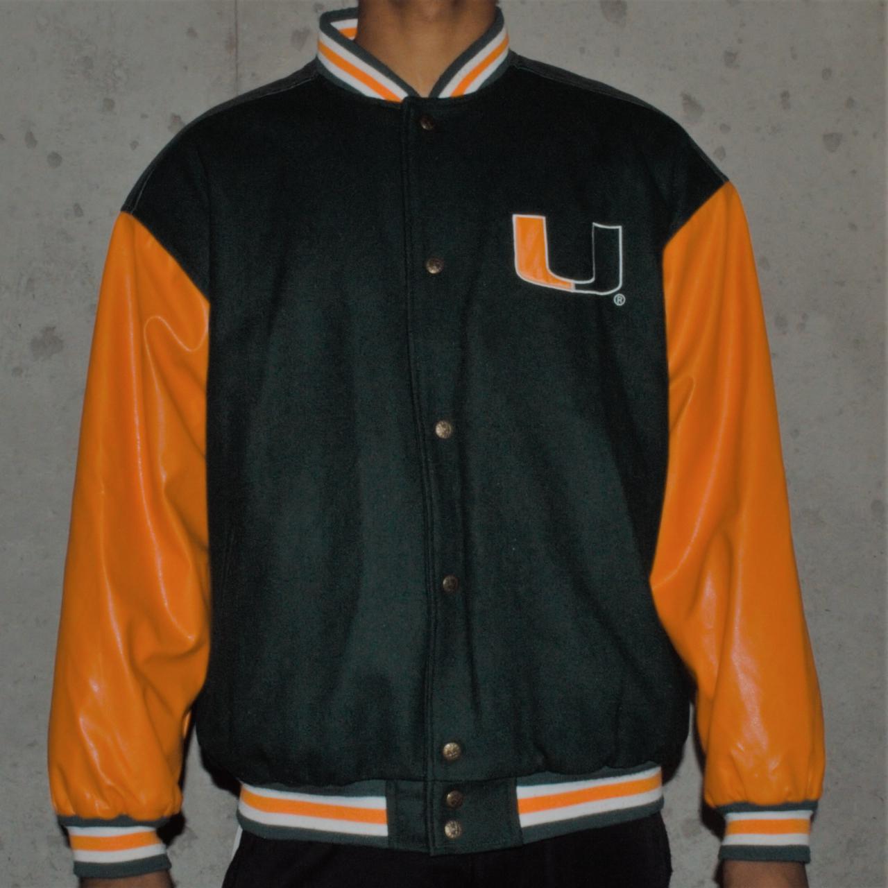 Steve & Barry's Men's Orange and Green Jacket Depop