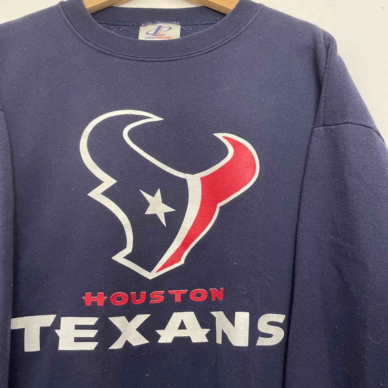 Vintage 90s Cotton Mix Navy The Edge Houston Texans Sweatshirt - Large–  Domno Vintage