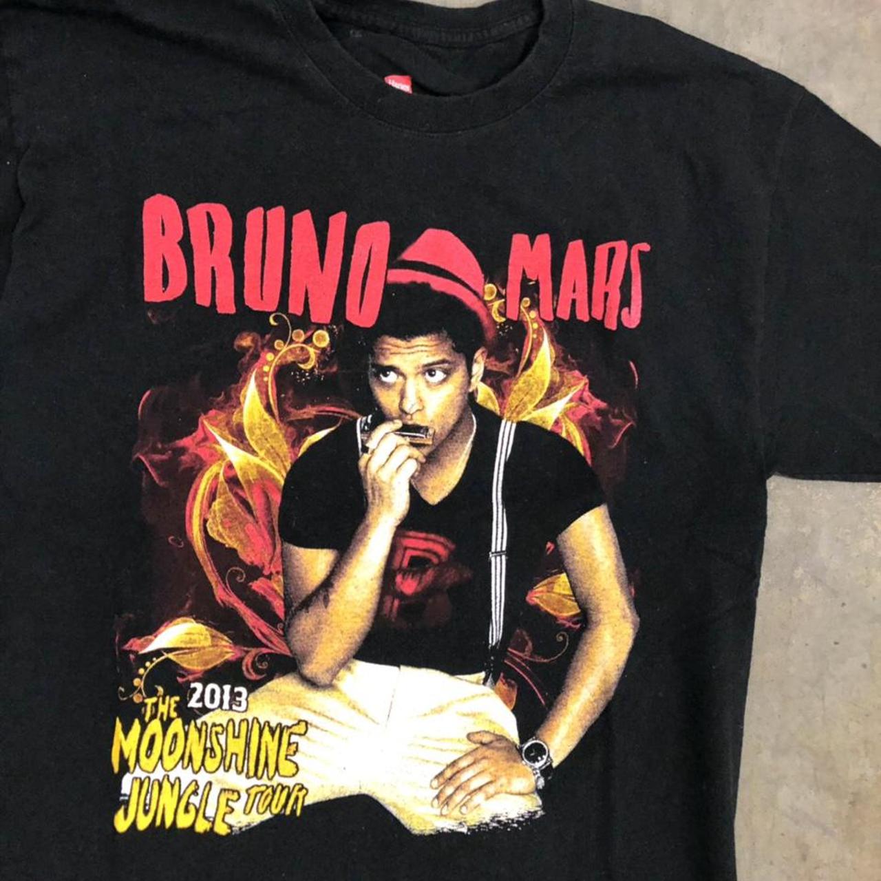 Bruno Mars Shirt Concert Tour LARGE 2013 Double... - Depop