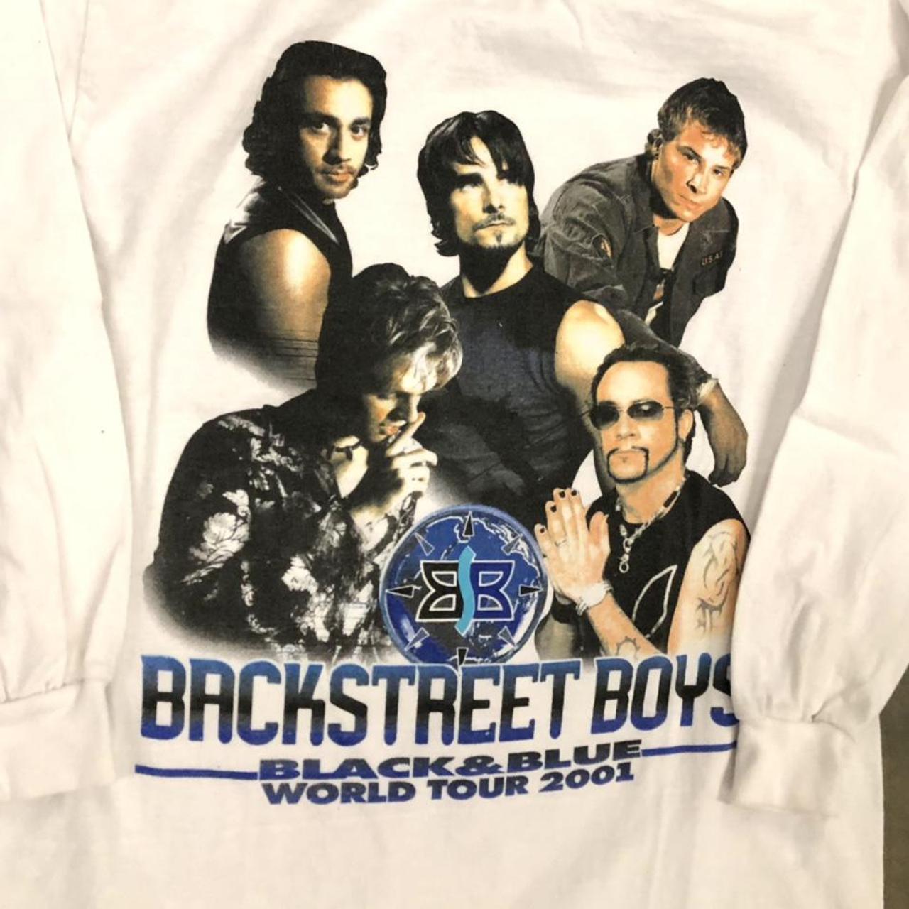 Vintage Backstreet Boys Shirt Concert Black and Blue