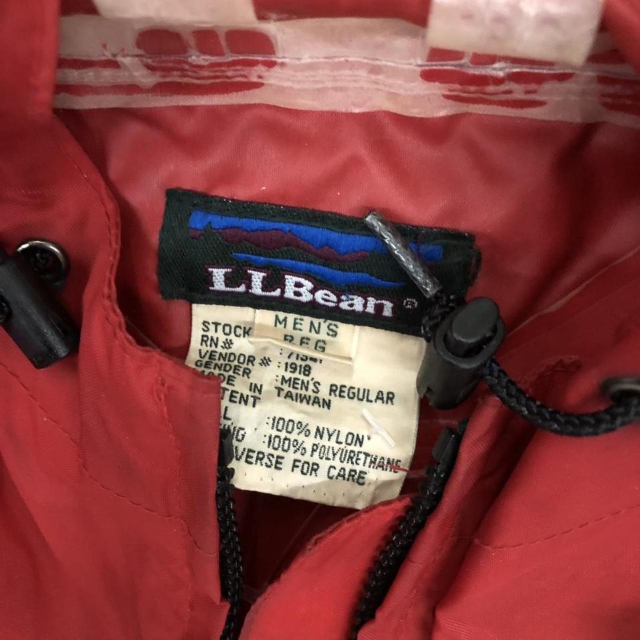 Vintage LL Bean Rain Jacket size Medium 1980s Zip Up...