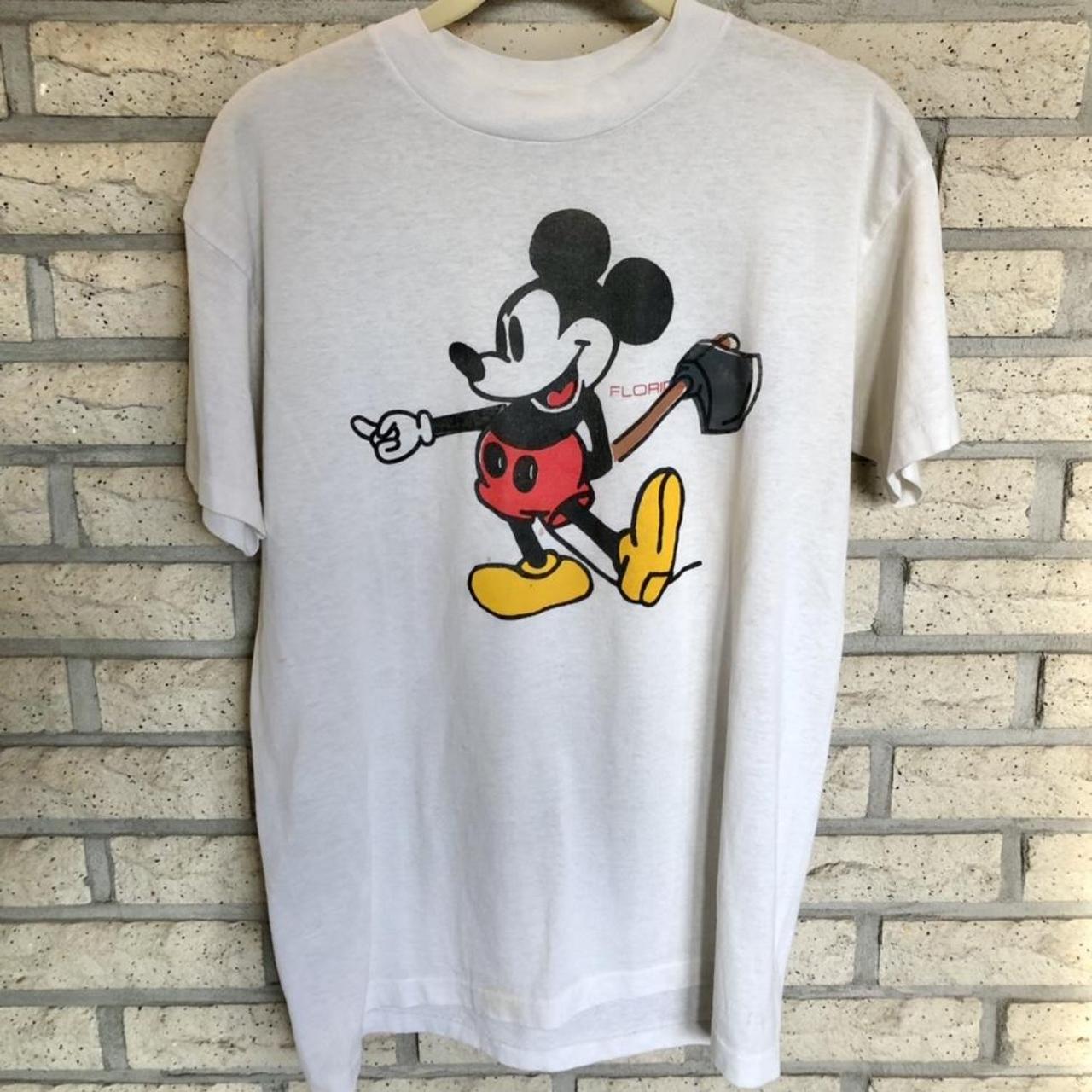 Vintage Mickey Mouse Shirt size Large 1980s Single... - Depop