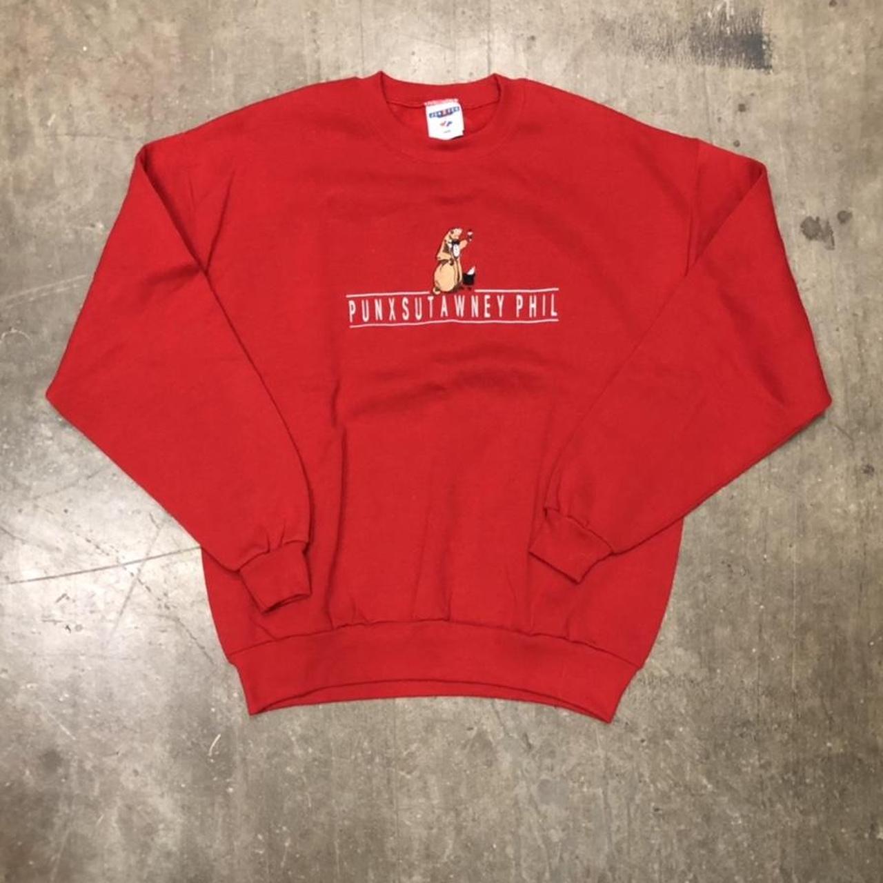 Vintage Punxsutawney Phil Crewneck Sweatshirt size... - Depop